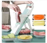 Safe Multifunctional Mandoline Slicer 5 in 1 Vegetable Chopper, Pro Food Chopper
