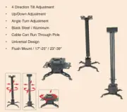 New Elite Screens Projector Ceiling Mount black 23.6"-39.3" S66-39 S66-e39B