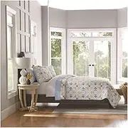Quilt Set Full/Queen King Size 3 Pieces Lightweight White Blue Geometric Pattern Bedspread Soft Cotton Coverlet Sets for All Seasons with 2 Pillow Shams (Color : White/Blue, Size : 230x240cm-50x70cm