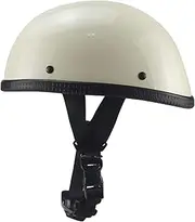 German Style Motorcycle Helmet, Adult Thin Skull Cap Half Helmet for Men Women, DOT Approved Half Shell Helmet, Retro Half Face Helmet for Cruiser Scooter Chopper