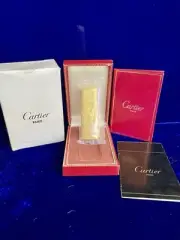 Cartier Lighter Gold Brushed New Sealed Old Stock Condition Full Set Box