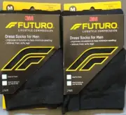 2 Pack 3M Futuro Lifestyle Compression Dress Socks Men Firm Sz M 20-30 mmHg FIRM