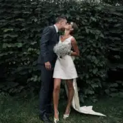 2 IN 1 Wedding Dress Boho Vintage Lace Appliques Gown with LongDetachable Skirt
