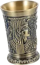 VERDANVERSE Egyptian Style Wine Glass Ancient Cups Decorative Retro Rustic Vintage Decorations for Embossed Goblet Party Chalice Modern Wine Cup Cocktail Cup Metal Cup Alloy Cup Zinc Alloy
