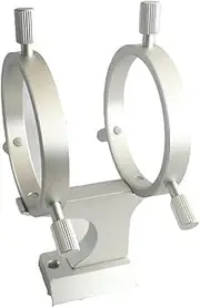 Adjustable Bracket 50mm Aluminium 6-Point Screw Mount for Astronomical Telescope(Silver)