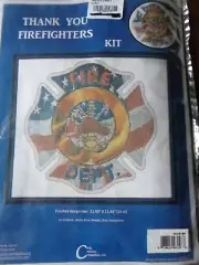 CODY COUNTRY THANK YOU FIREFIGHTERS CROSS STITCH KIT 11.43" X 11.43 KIT #8198