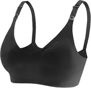 [Seitop] Nursing Bra Without Underwire Seamless Pregnancy Bra Padded Natural Shape Soft Maternity Comfort Sleep Bralette for Women