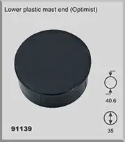NAUTOS 91139 - PLASTIC LOWER MAST END - OPTIMIST - 2 PIECES SET