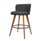 Artiss 2X Wooden Bar Stools Modern Bar Stool Kitchen Fabric