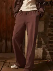 Chocolate Brown Ultra-Soft Modal Trousers (E22861) | $27