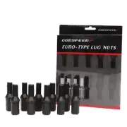 GODSPEED EURO-TYPE TAPER CONE STEEL LUG NUT BOLTS 10 PIECE SET M14 X 1.25 28MM