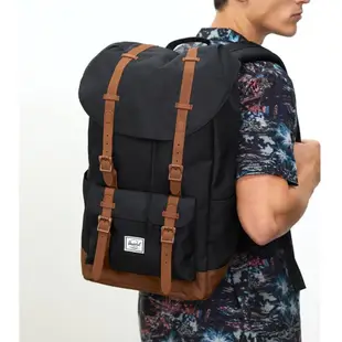 Herschel Little America 大型 黑色 全黑 防潑水 帆布 尼龍 大容量 背包 男包 後背包 現貨