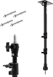 Camera Wall Mount Ring Light Boom Arm, Overhead Light Mounting for Photo Studio