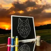 Unleash your creativity with our Wolf Design String Art Kit.