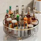 Rotating Tray Spice Rack Pantry Cabinet Turntable With Base Storage Bin Kitchen