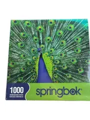 Vintage Springbok " Eyes of Color" Peacock 1000 Pc Puzzle - 2004- New & Sealed