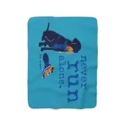 SUNBELTGIFTS Dog is Good Never Run Alone Sherpa Fleece Blanket