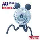 USB Stroller Fan 5V 2.5W Octopus Electric Fan 3-gear Mute Cooling (A2 Blue)