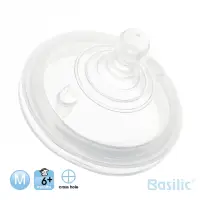 在飛比找momo購物網優惠-【Basilic 貝喜力克】全矽膠大寬口仿乳奶嘴-M十字孔(