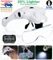 Magnifying Glass with Light RECHARGEABLE Magnifier with LED Light Hobby Art Read