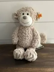 Steiff Bingo Monkey Beige Plush Toy 060298 NWT 13”