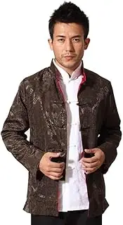 [vkvk] Tang Suit Men Hanfu Double-Face Long Sleeve Shirt Traditional Chinese Clothing Kung Fu Jacket New Year Clothes