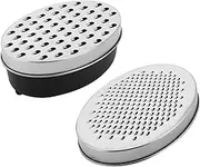 Cheese Grater,Cheese Grater with Container,Kitchen Grater,Box Grater Graters for Kitchen(Black)