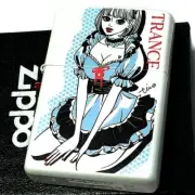 Zippo Trance Lady Maid Pearl White Inkjet Print tica ishibashi Lighter Regular