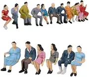 30Pcs HO Scale 1:87 All Seated People Model Sitting Figures Sitting Pose Model Train Park Street Passenger People Figures Model Desktop Decoration Random Style