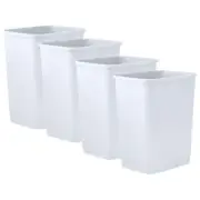 Superio 4.5 Gallon Plastic Trash Can, Waste Bin- 18 Qt (4, White)
