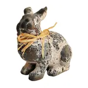 Urban 16cm Delphi Bunny Garden Ornament Home Decor Animal Statue Display Grey