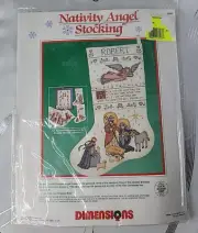 Dimensions 8386 Christmas Nativity Angel Stocking Cross Stitch Kit Karen Avery