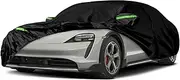 Waterproof Car Cover Replace for 2019-2025 Porsche Taycan, 6 Layers All Weather Custom-fit Car Cover with Zipper Door, Charging Port for Snow Rain Dust Hail Protection