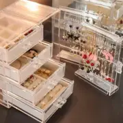 Drawer Plastic Jewelry Storage Box for Earrings Rings Bracelets Necklaces