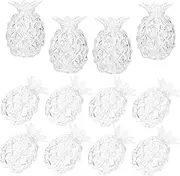 SOLUSTRE 12pcs Pineapple Shaped Candy Boxes Transparent Small Treat Containers for Wedding Party Favors Versatile Snack Packing for Hawaii Theme Decor