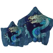 Scary Blue Dragon Towel with Hood