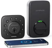 Smart Lock U-Bolt Black 5 In 1 Keyless Entry Door Lock with Bluetooth and Keypad