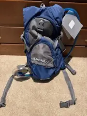 CamelBak Mini M.U.L.E. Hydration Backpack With Reservoir 50 oz, Blue/Grey NWT