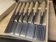 Sukemaru 3rd “U” Back Tataki Nomi Japanese Timber Chisels Boxed Set Of 6 “Rare”