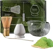 Ceremony Set - Traditional Bowl Spoon Whisk,Exquisite Ceremonial Kit Tools for Home Zen Relaxation, Offices Tea Ceremony