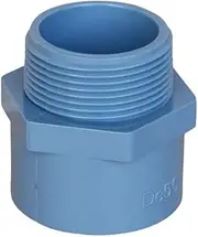 altone PD-01502 50 mm x 1,5" Aussengewinde PVC Threaded Nipple, Grey