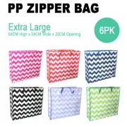 6pk XL Zipper Storage Bag Extra Large Travel Clothes Packing Home Organiser