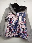 ROXY Jetty 3 in 1 Jacket Ski Snowboard coat Small Floral #Z1B