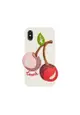 Coach Iphone X/XS Case F65093 With Oversized Cherry In Chalk Multi