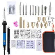 42Pcs Wood Burning Kit with Adjustable Temperature for Pyrography & Leather Work