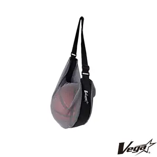 Vega 單顆籃球斜背包 可提可背 拉鍊設計 球類收納袋 籃球背帶 籃球袋 籃球 1入球袋 透氣網袋 (7折)