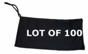 Wholesale Lot 100 Black Micro Fiber Sunglasses Storage Sleeve Cover + cleaner