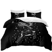 Sparkling Christmas Spirit Cute White Tailed Deer Quilt Cover