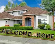 Welcome Home Yard Sign with Stakes – Outdoor Welcome Home Decorations Suitabl...