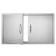VEVOR BBQ Access Door, 915x533 mm Double Outdoor Kitchen Door, Stainless Steel Flush Mount Door, Wall Vertical Door with Handles, for BBQ Island, Gril